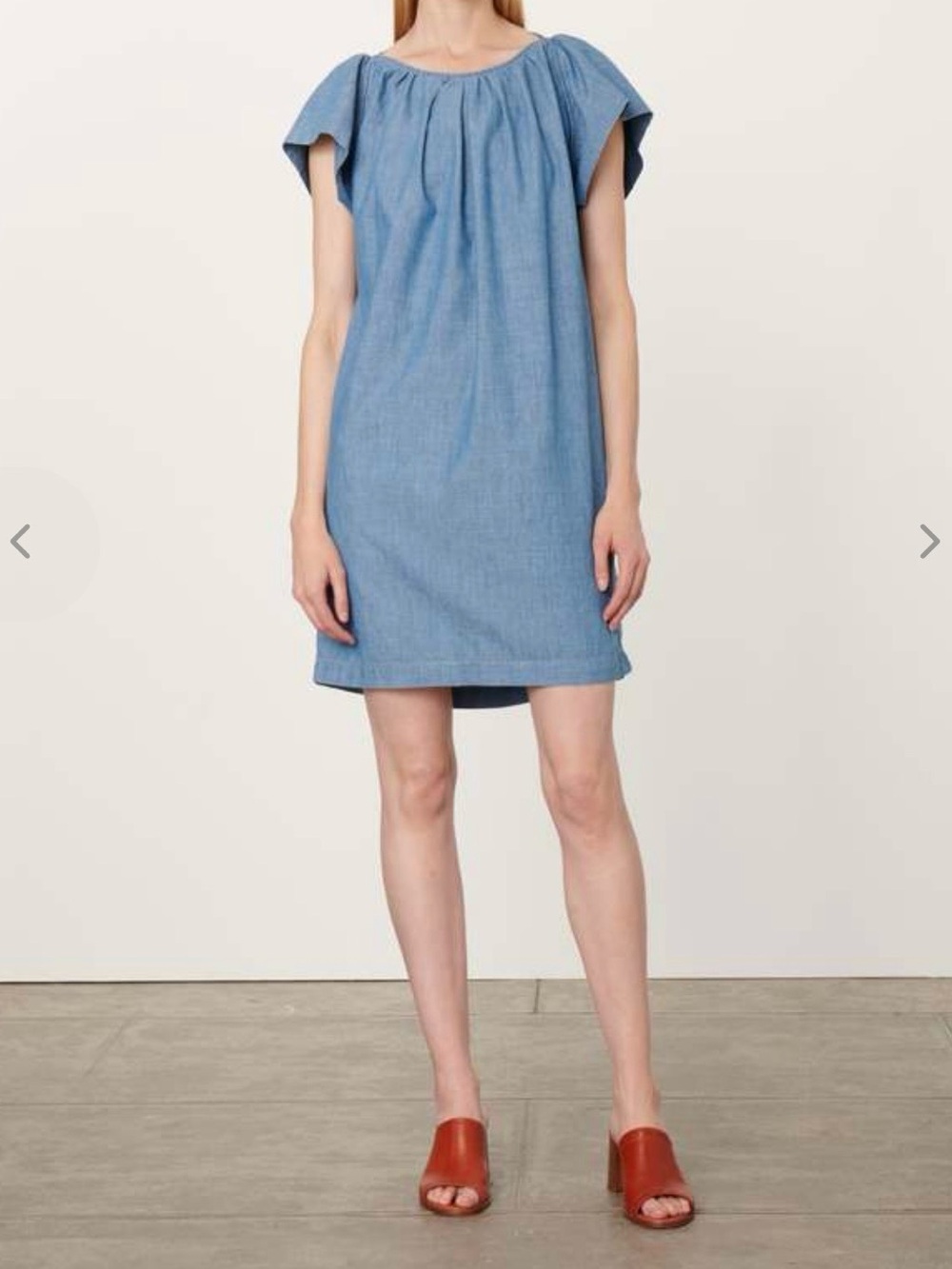 vanessa bruno anaide chambray mini dress
